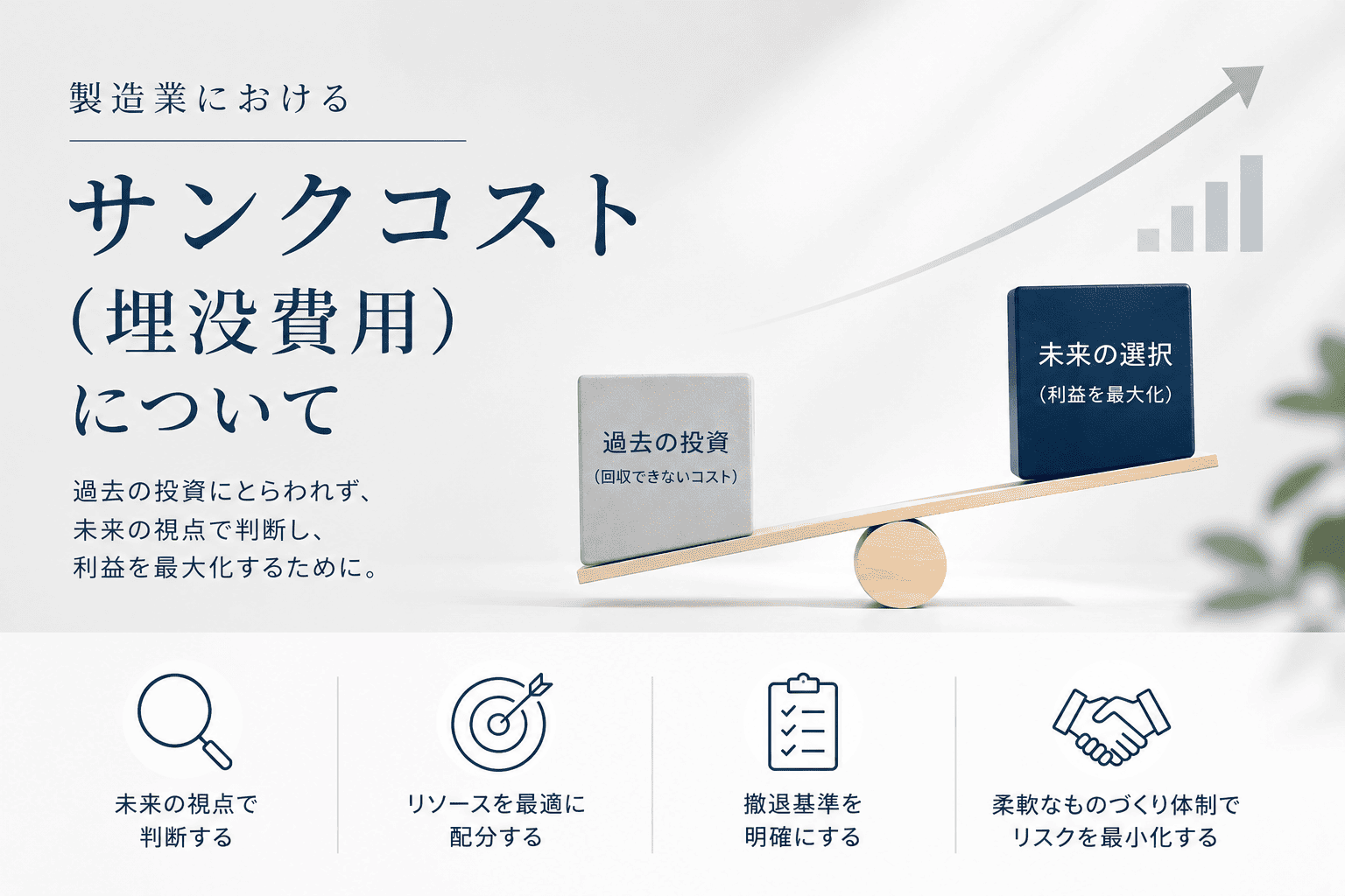 製造業におけるサンクコスト（埋没費用）について
